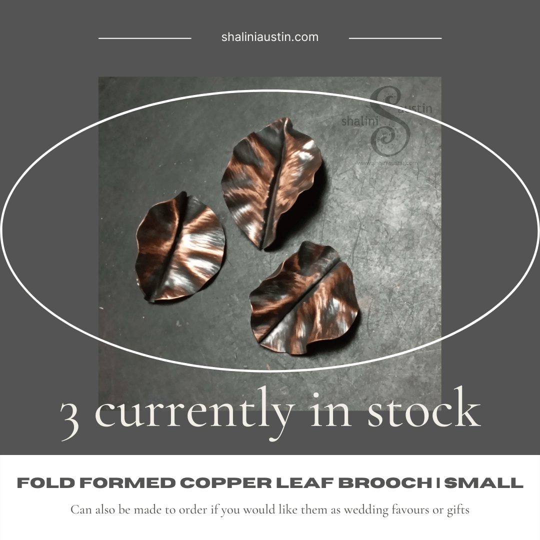 Small Copper Leaf Brooch