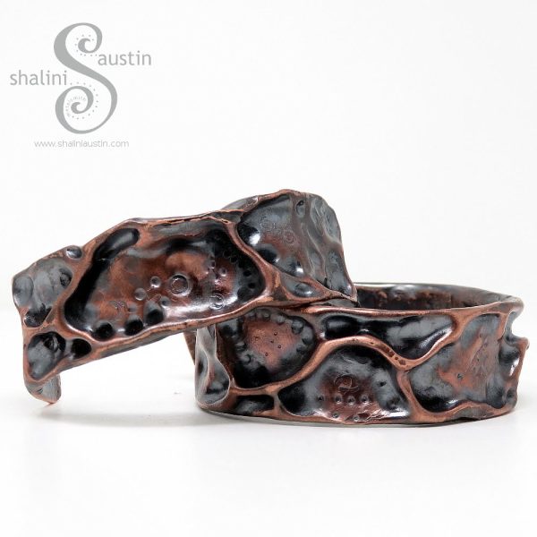 Copper Cuff Bracelet FANTASY | Narrow | Made to Order - Image 4