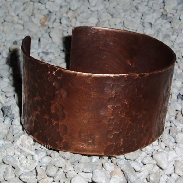 Wide Hammered Copper Cuff | Handmade to Order - Image 2
