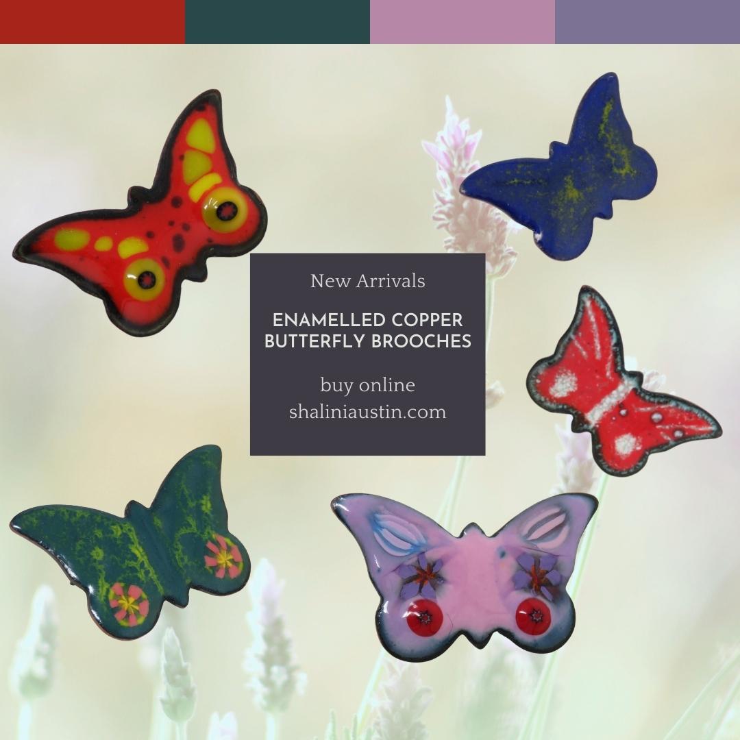 Beautiful Enamelled Butterfly Brooches Part 2