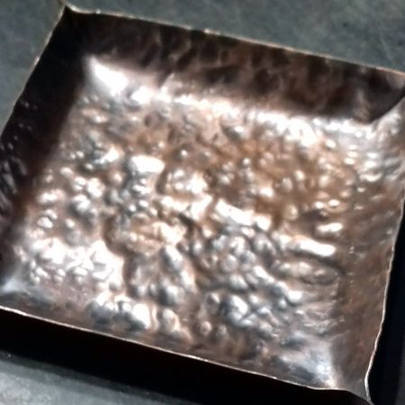 Small Copper Dish 8-9 cm Square | Handmade to Order - Image 5