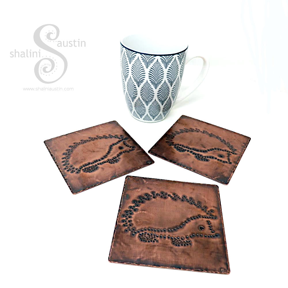 Copper Coaster HEDGEHOG 01 | Handmade to Order - Image 4