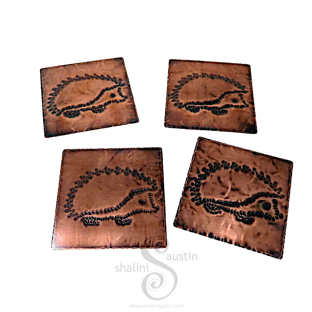 Copper Coaster HEDGEHOG 01 | Handmade to Order - Image 3