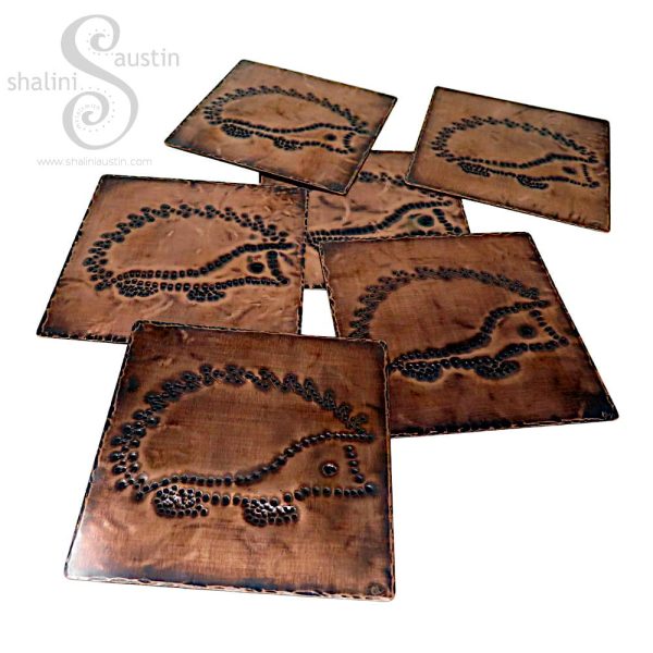 Copper Coaster HEDGEHOG 01 | Handmade to Order - Image 2