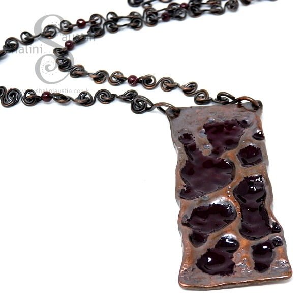 Upcycled  Copper Pipe Pendant SHADOWS 1 - Image 2