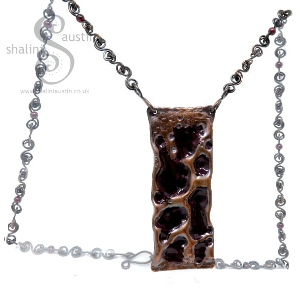 Upcycled  Copper Pipe Pendant SHADOWS 1 - Image 6