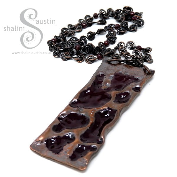 Upcycled  Copper Pipe Pendant SHADOWS 1 - Image 5