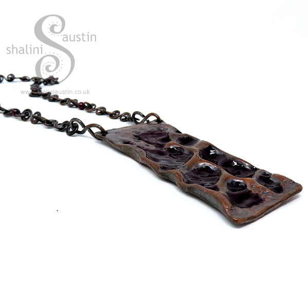 Upcycled  Copper Pipe Pendant SHADOWS 1 - Image 4