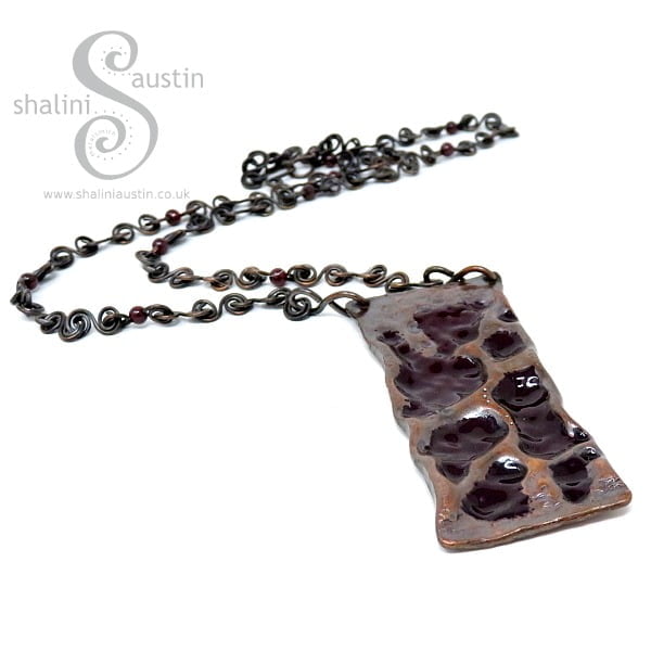 Upcycled  Copper Pipe Pendant SHADOWS 1 - Image 8