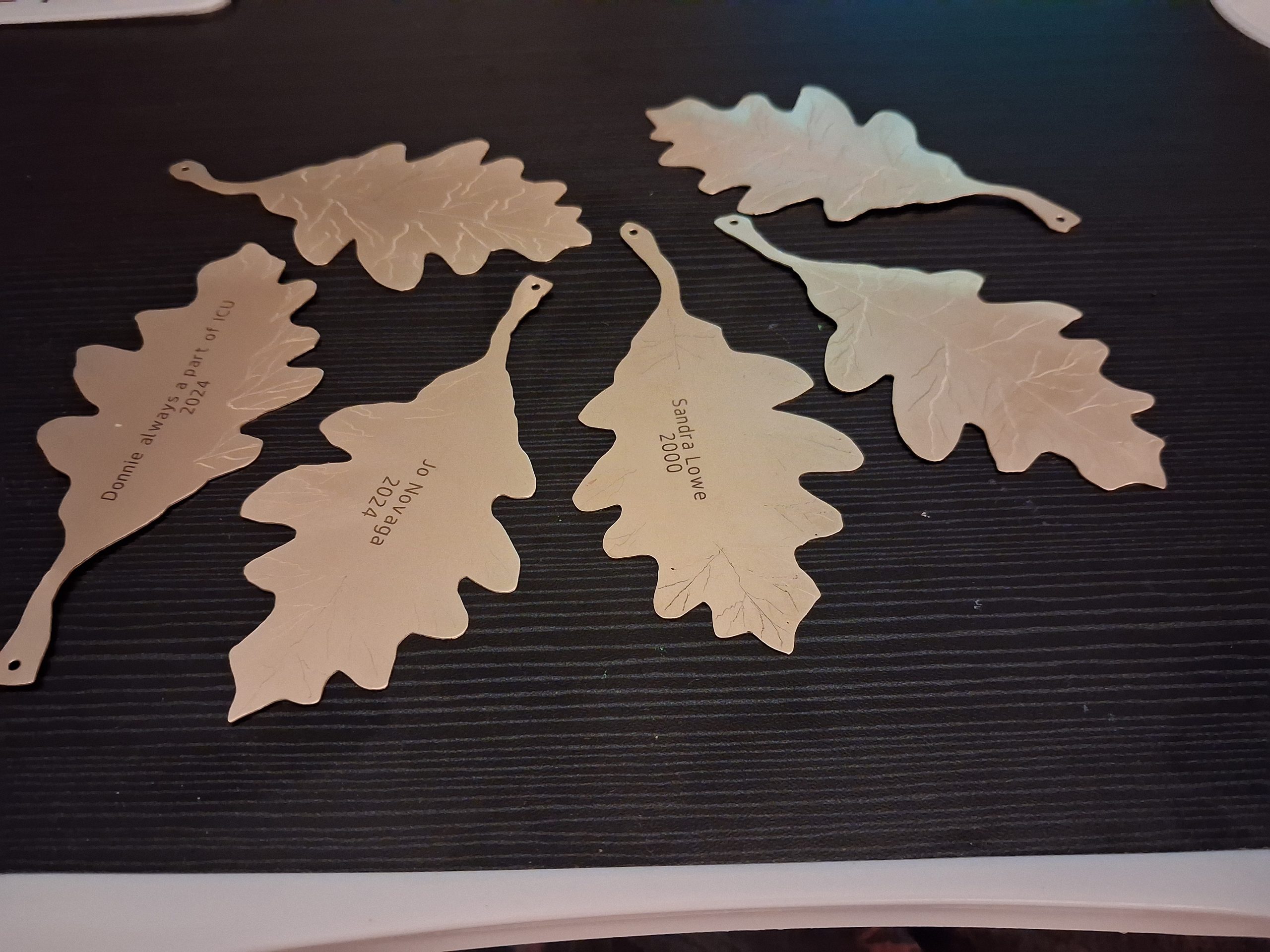 Beautiful Individually Crafted Memory Leaves